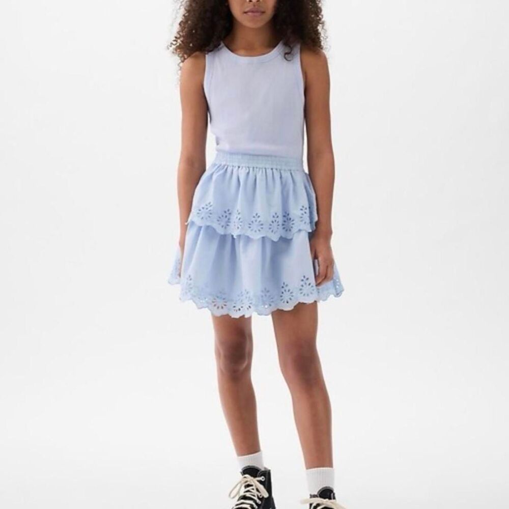 GapKids Blue Eyelet Tank Dress, NWT, girls size large